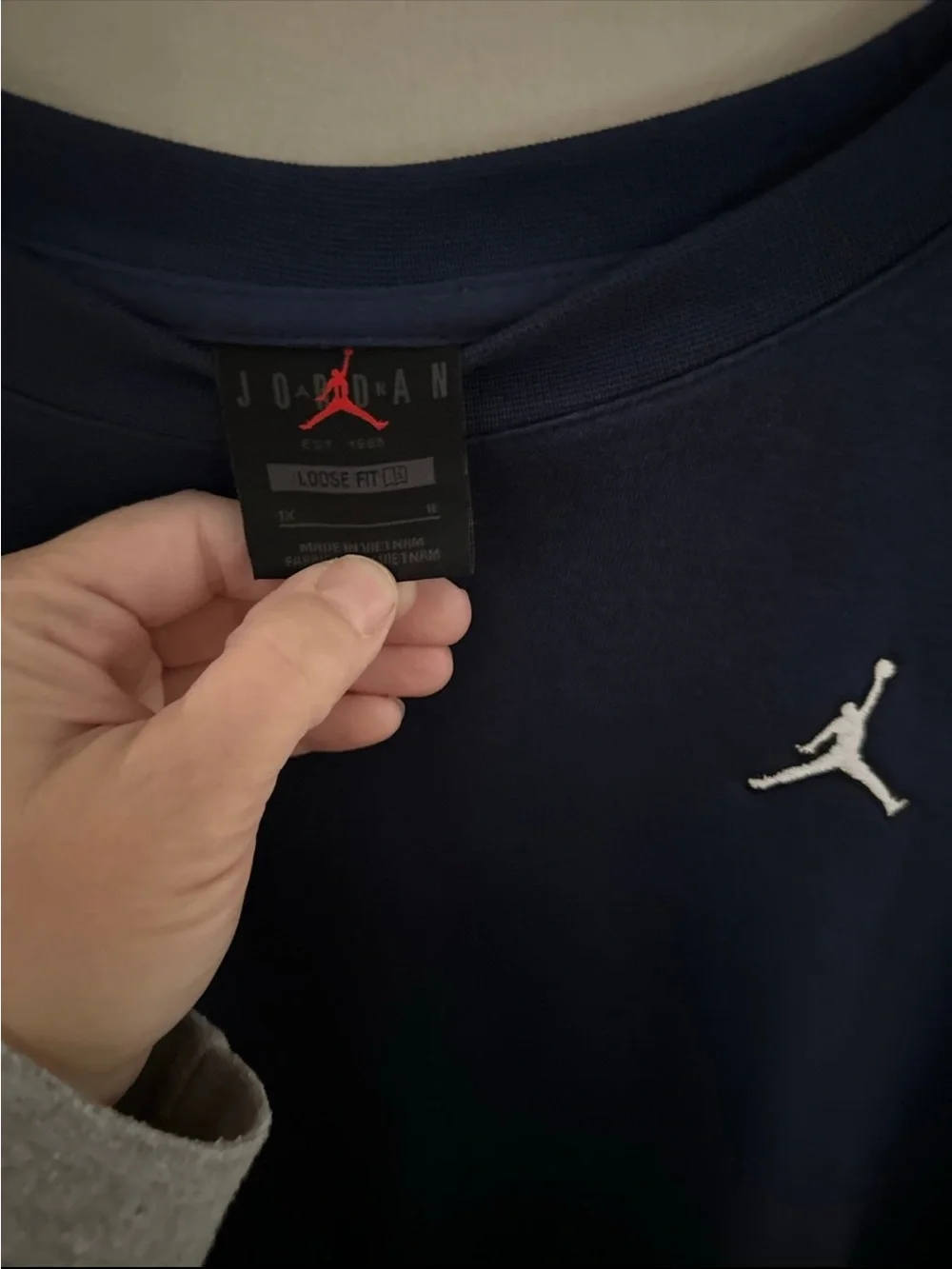 Jordan womens Navy Crewneck Sweatshirt 1x